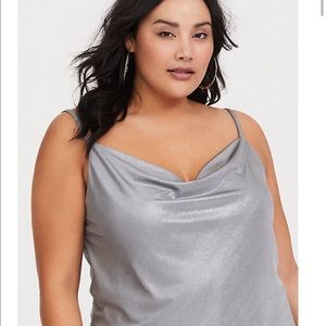 Torrid Silver Cowl Cami